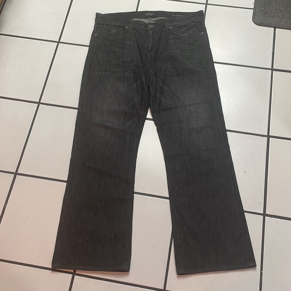 Guess Mens 36x30 Cliff Boot relax fit denim Jean Pants